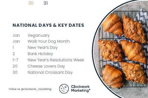 Social Calendar January 2023