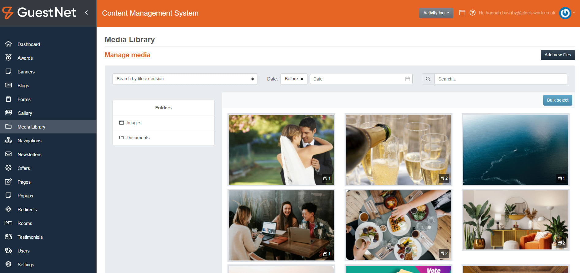 Clockwork CMS Media Library