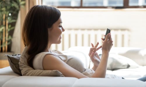 Millennial on phone