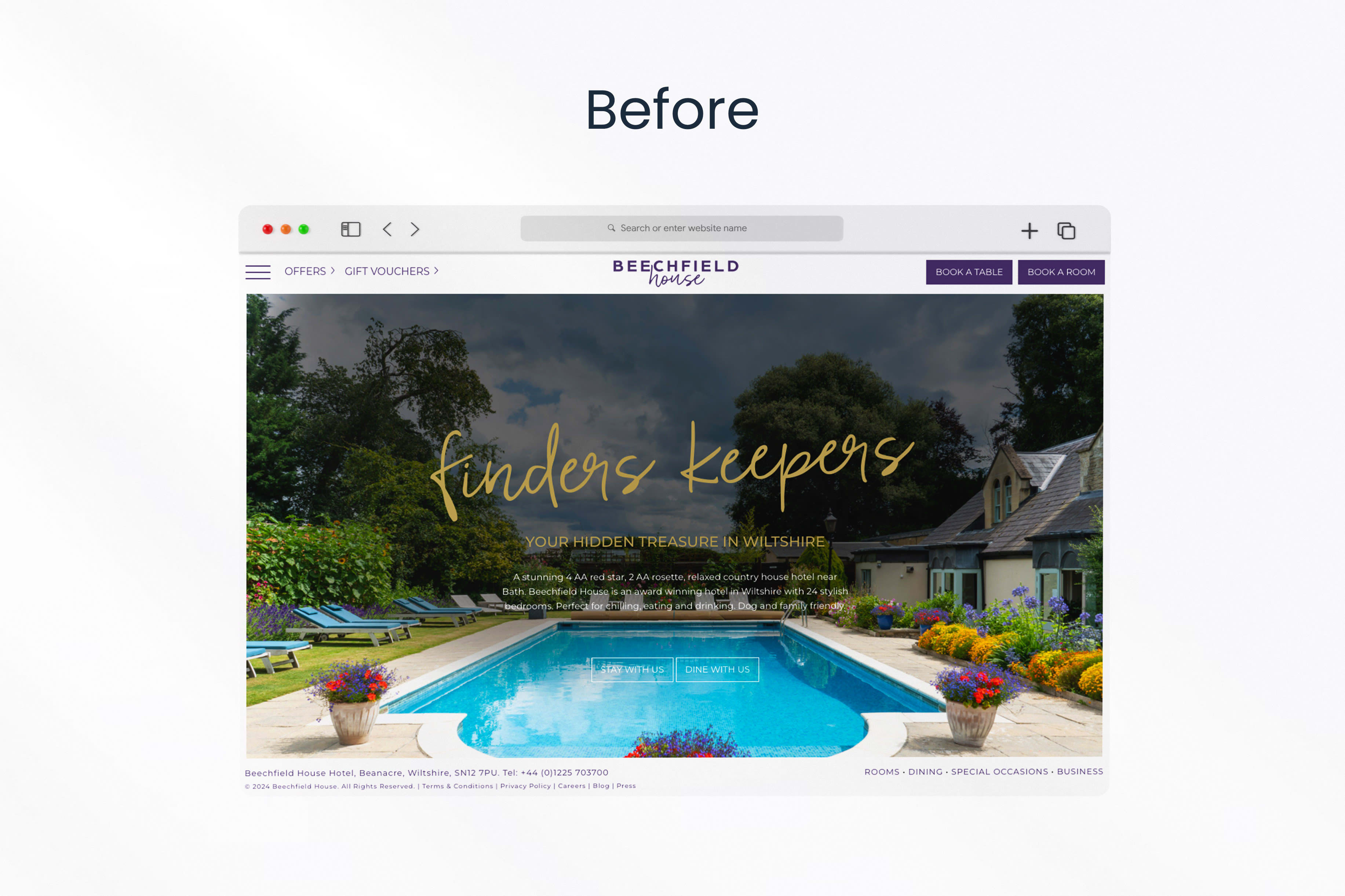 Beechfield Website - Before