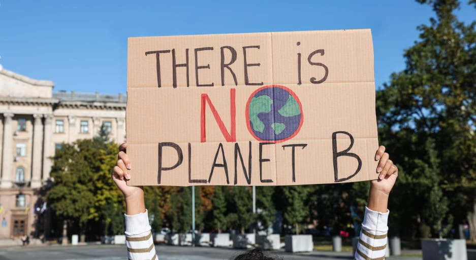 sign that says there is no planet B